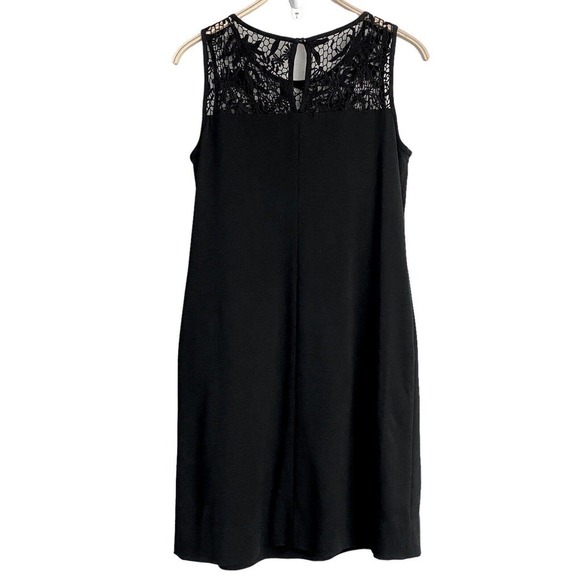 Classiques Entier Lace Yoke A-Line Dress size 6 Sleeveless A-Line Mini Black - Picture 3 of 6